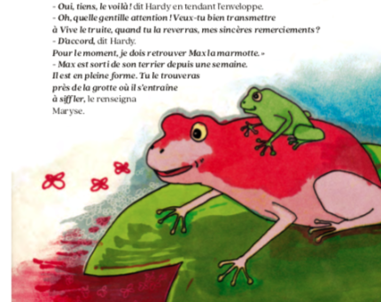 illustration Julie Loomis des Contes de la Montagne - Hardy messager de la Grenouille