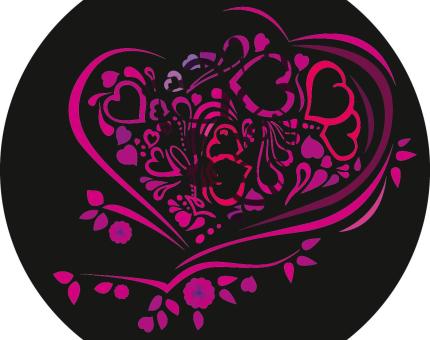 gobo design par Jugraphics - commande Arc 1950 - Saint Valentin