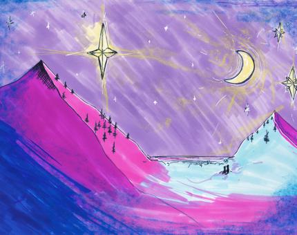 dessin original - les Loups n'empruntent pas les routes